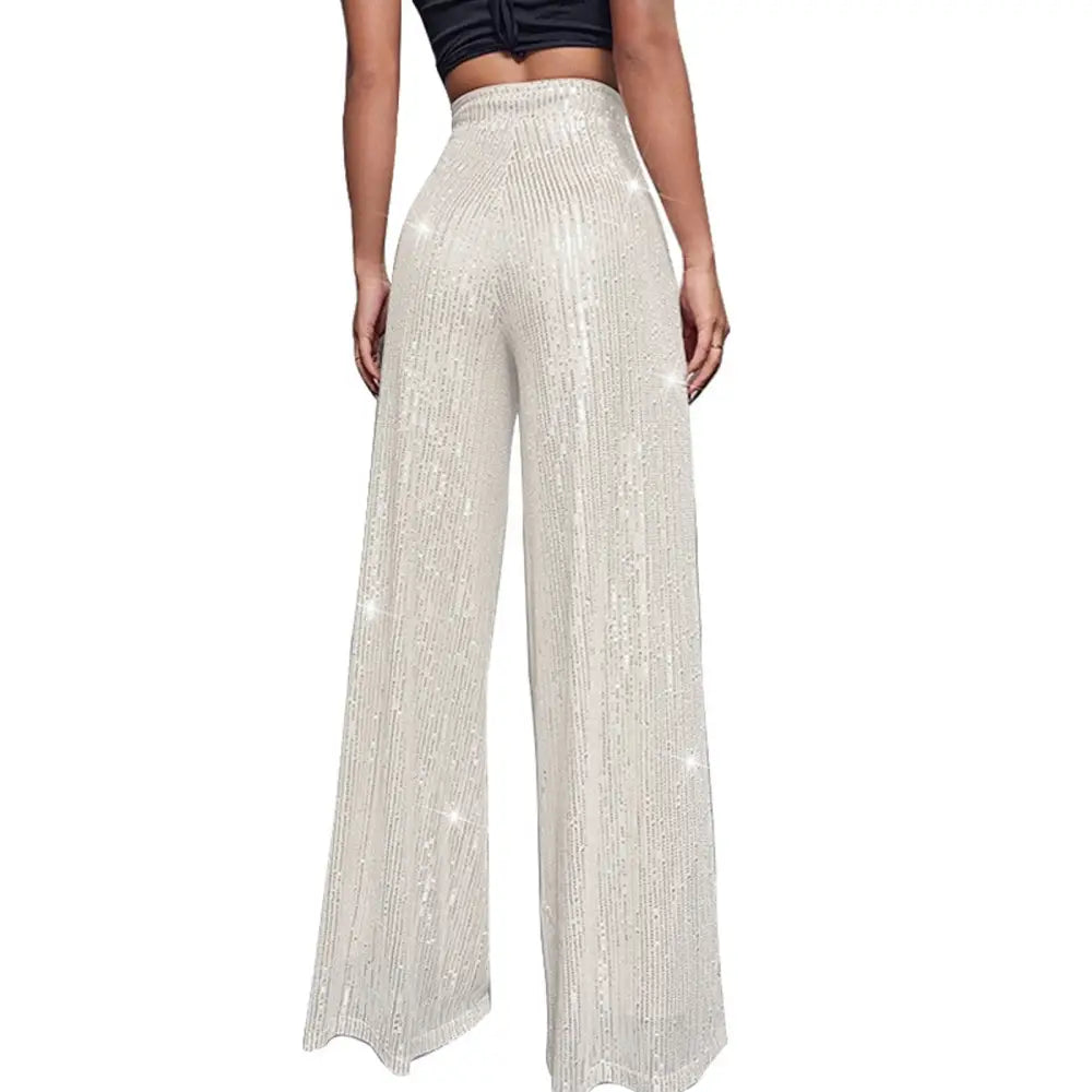 Pantalon Paillette Blanc - pantalons