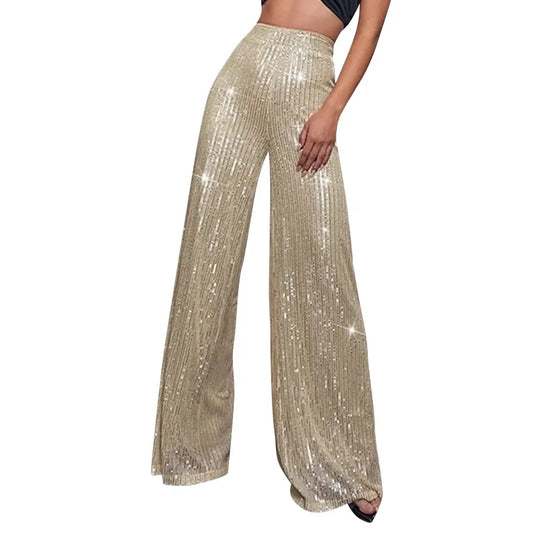 Pantalon Paillette Doré - pantalons