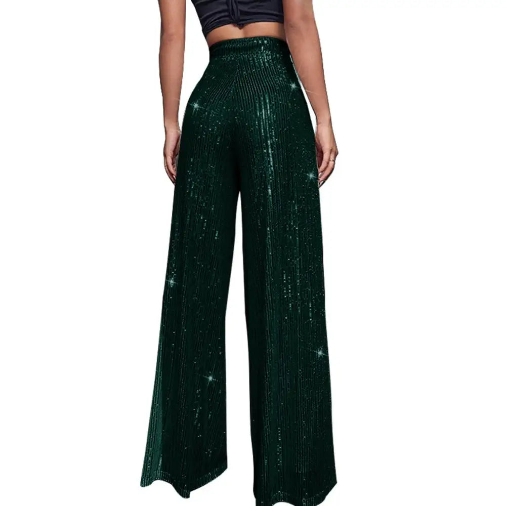 Pantalon Paillettes Vert - pantalons