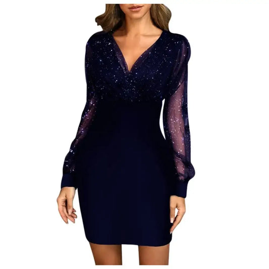 Robe Bleue Paillettes - robes
