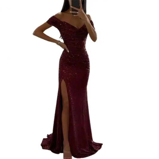 Robe De Soirée Longue Pailletée - robes