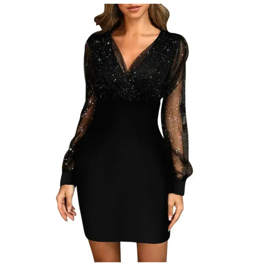 Robe Noir À Paillettes - robes