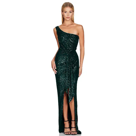 Robe Verte Paillettes - robes