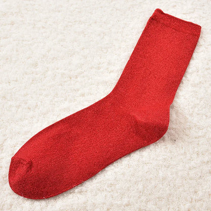 Chaussettes Pailletées Rouge