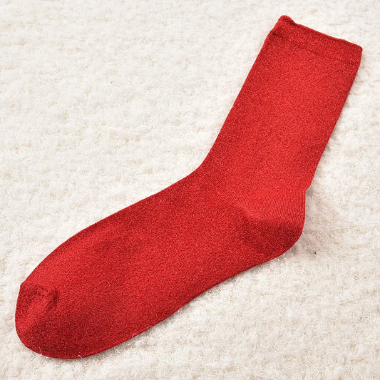 Chaussettes Pailletées Rouge