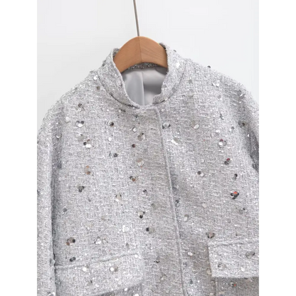 Veste A Paillette Argent Femme - vestes