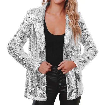Veste Femme Grise Pailletée - vestes