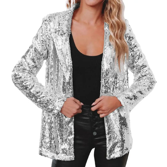 Veste Femme Grise Pailletée - vestes