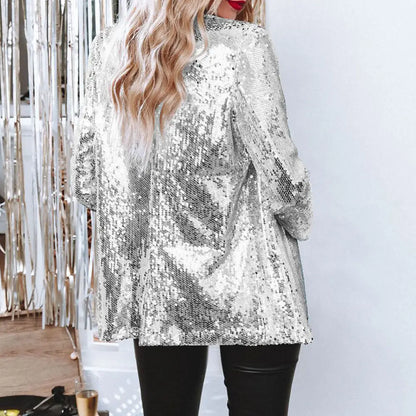 Veste Femme Grise Pailletée - vestes