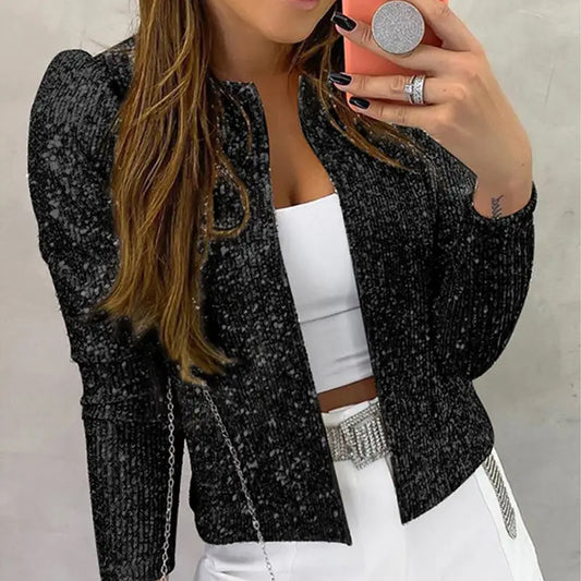 Veste Femme Noir Paillette - vestes