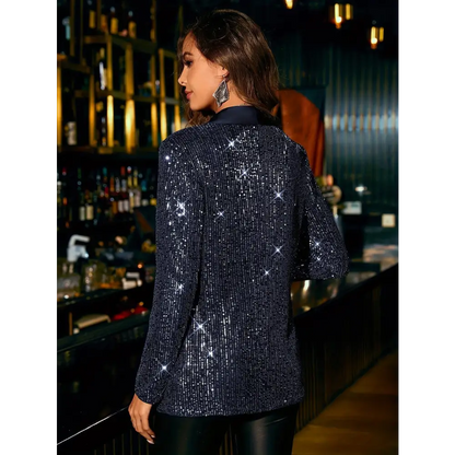 Veste Femme Paillette Bleu - vestes
