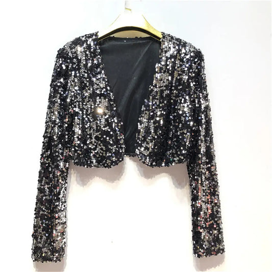 Veste Femme Paillette Noire - vestes