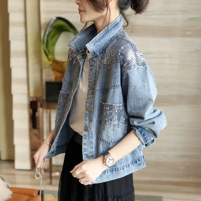 Veste Jean Femme Paillettes - vestes