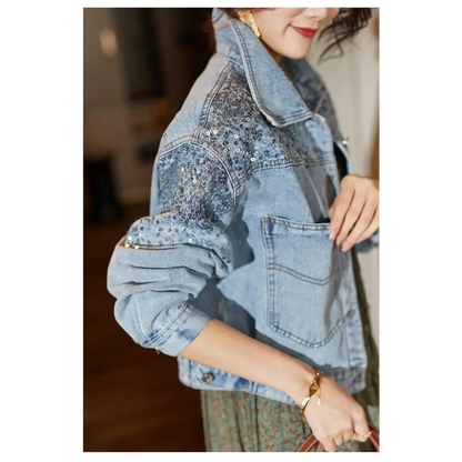 Veste Jean Paillette Femme - vestes