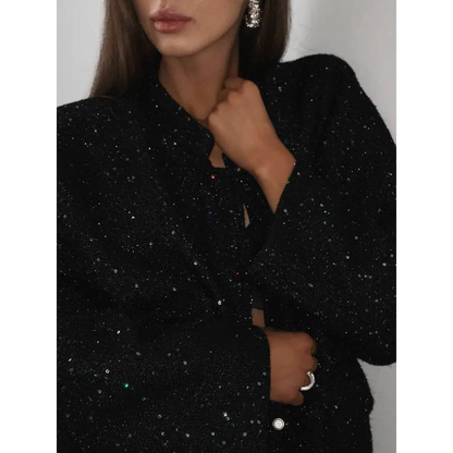 Veste Noire A Paillette Femme - vestes