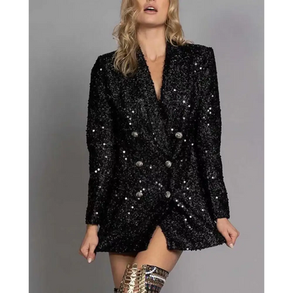 Veste Pailletée Noire Femme - vestes