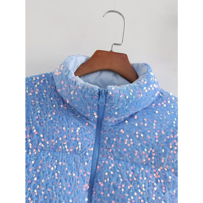 Veste Paillette Bleue Femme - vestes