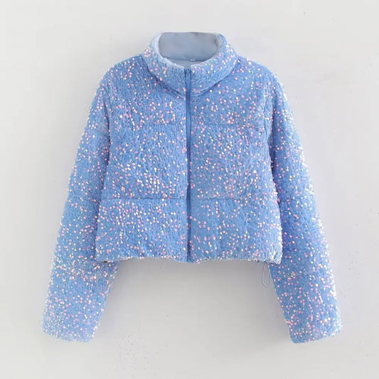 Veste Paillette Bleue Femme - vestes