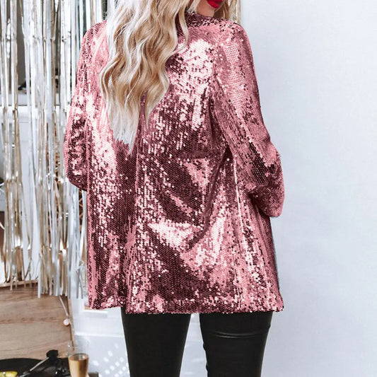 Veste Paillette Rose Femme - vestes